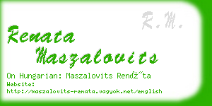 renata maszalovits business card